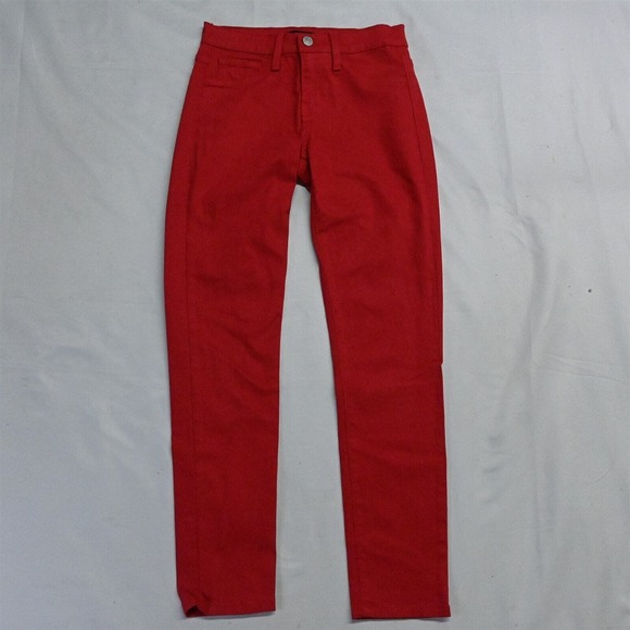 Flying Monkey 23 Mid Rise Ankle Skinny Red Flex Denim Jeans - Picture 1 of 5